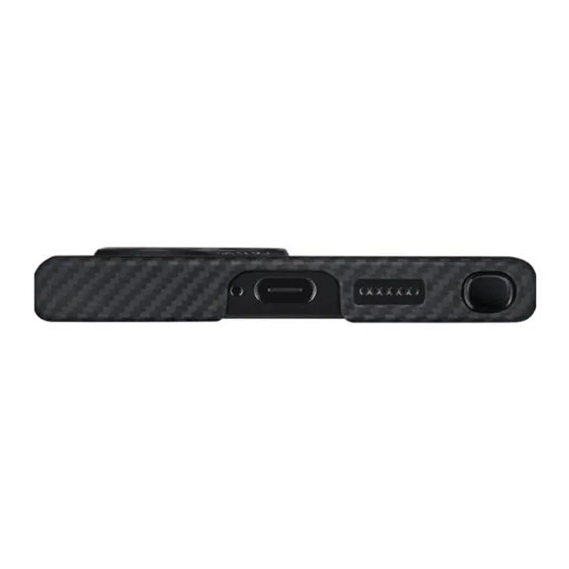 Pitaka - Samsung Galaxy S24 Ultra MagEZ 4 MagSafe Case Aramid Protective Cover MagSafe Module (KS2401U) - Black / Gray (Carbon)