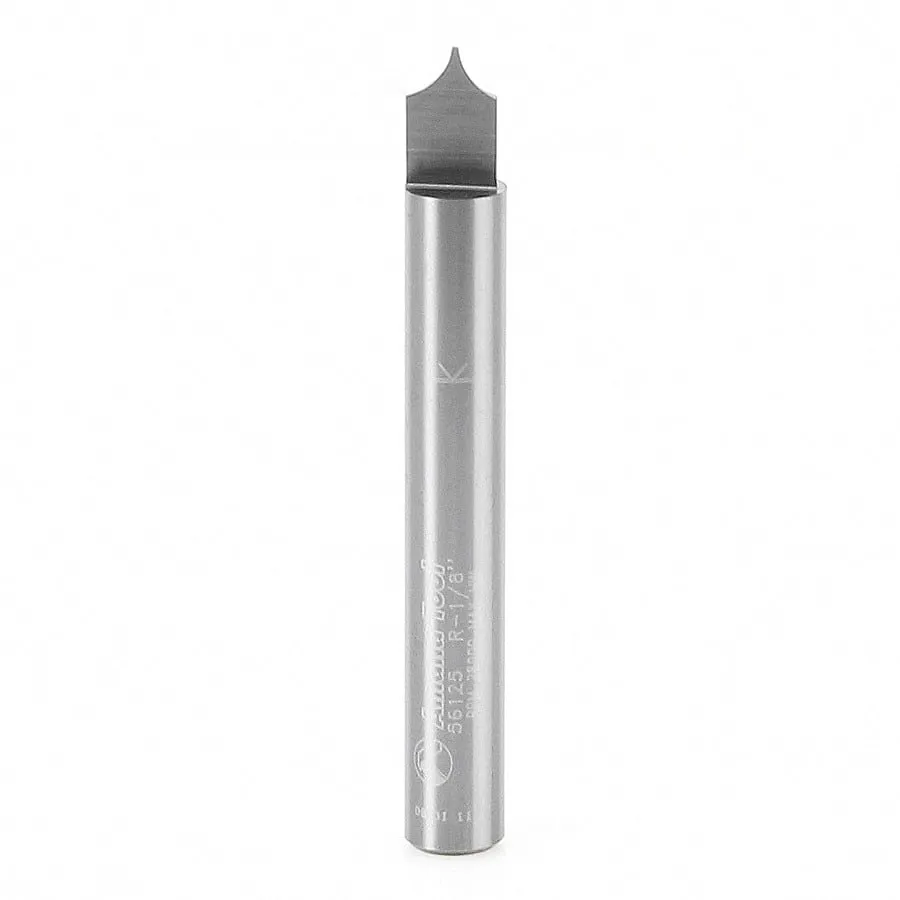 Point Cutting Round Over Router Bit | 1⁄8 Radius x 1⁄4 Dia x 5⁄16 x 1⁄4 Shank Router Bit | 56125 | 738685561256