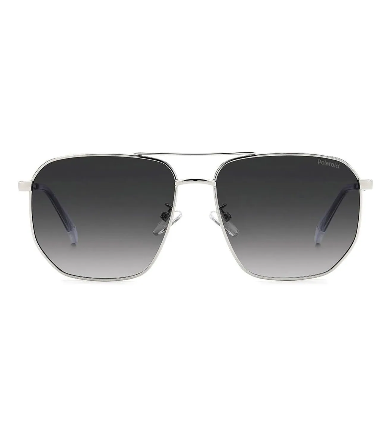 Polaroid Men's Grey Gradient Polarized Aviator Sunglasses