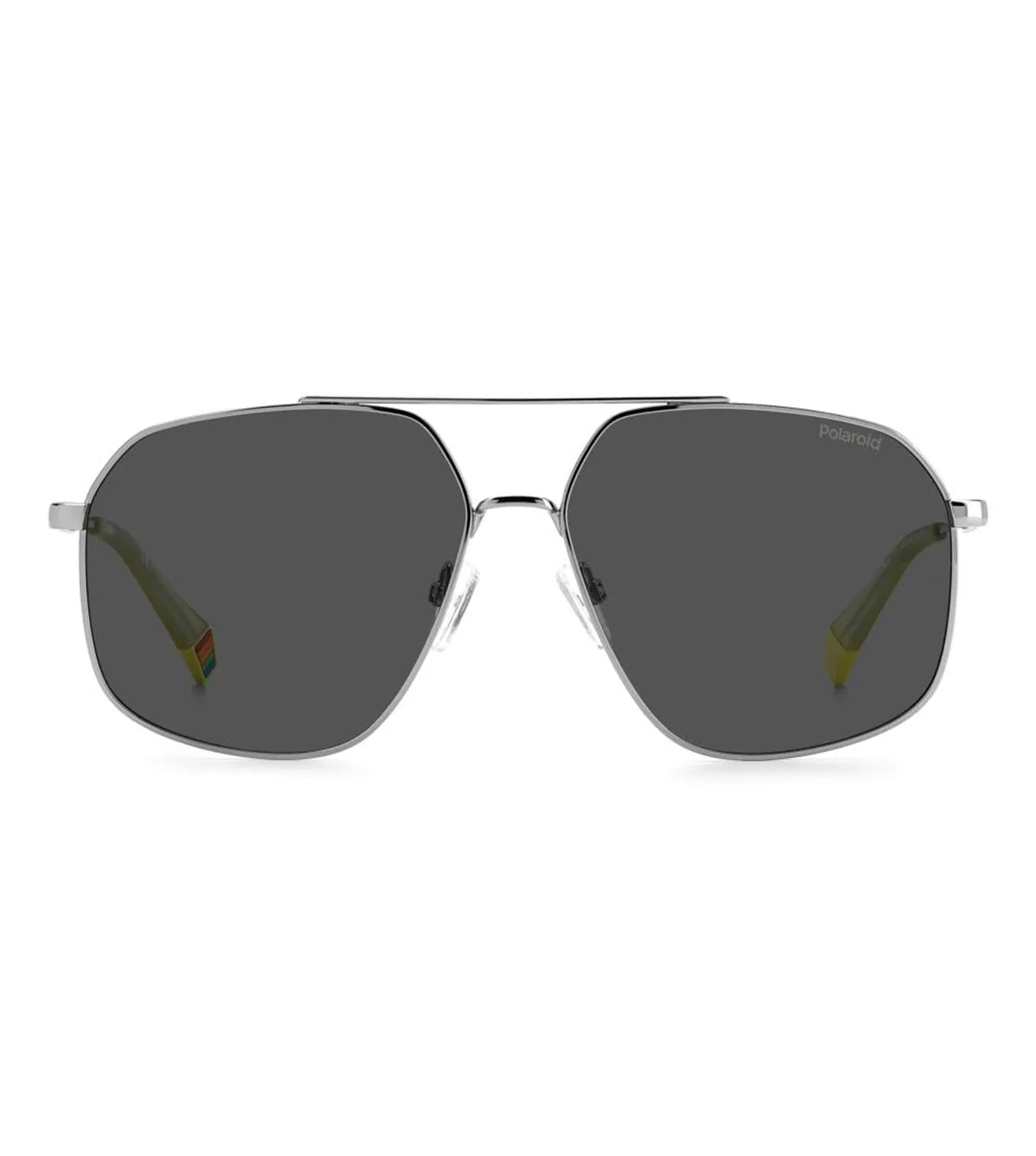 Polaroid Unisex Grey Polarized Geometric Sunglasses