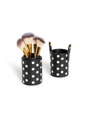 Polka Dot 4 Piece Brush Set with Case