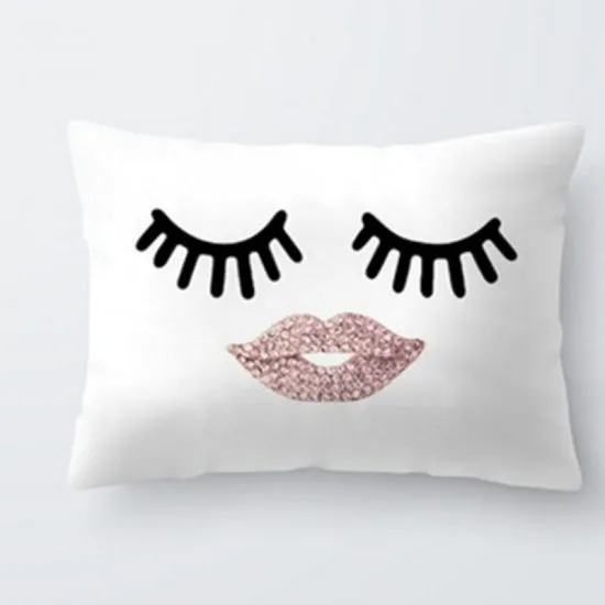 Polyester Pillow Cases Rectangle Eyelash 50cm x 30cm, 1 Piece