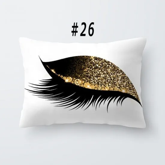 Polyester Pillow Cases Rectangle Eyelash 50cm x 30cm, 1 Piece