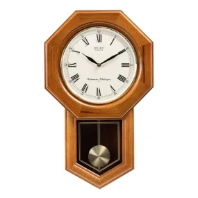 QXH102B DUAL CHIME MUSICAL OAK WOOD PENDULUM CLOCK