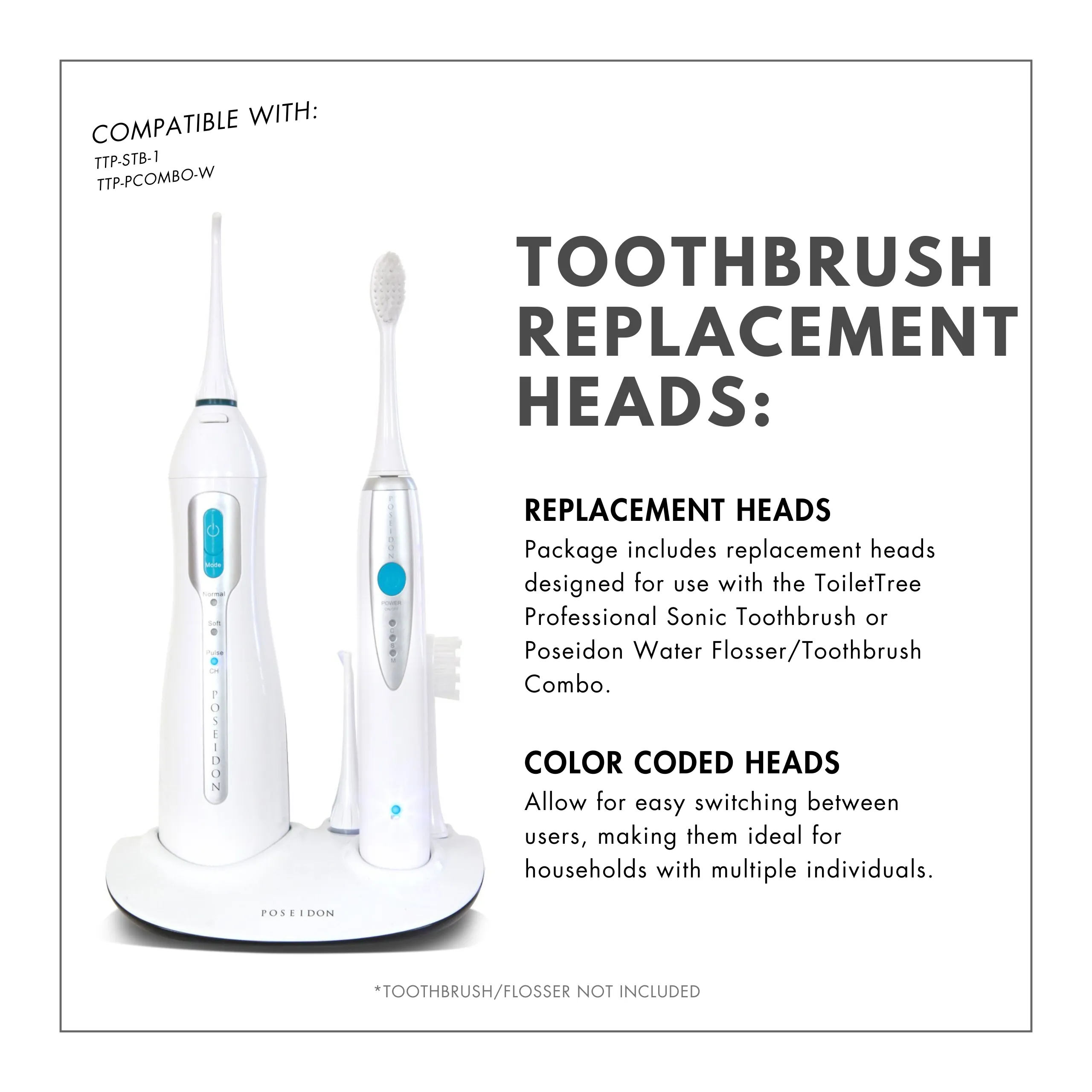 Replacement Heads – Poseidon Sonic Toothbrush