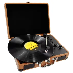 Retro Belt-Drive Turntable With Usb-To-Pc Connection, Rechargeable Battery