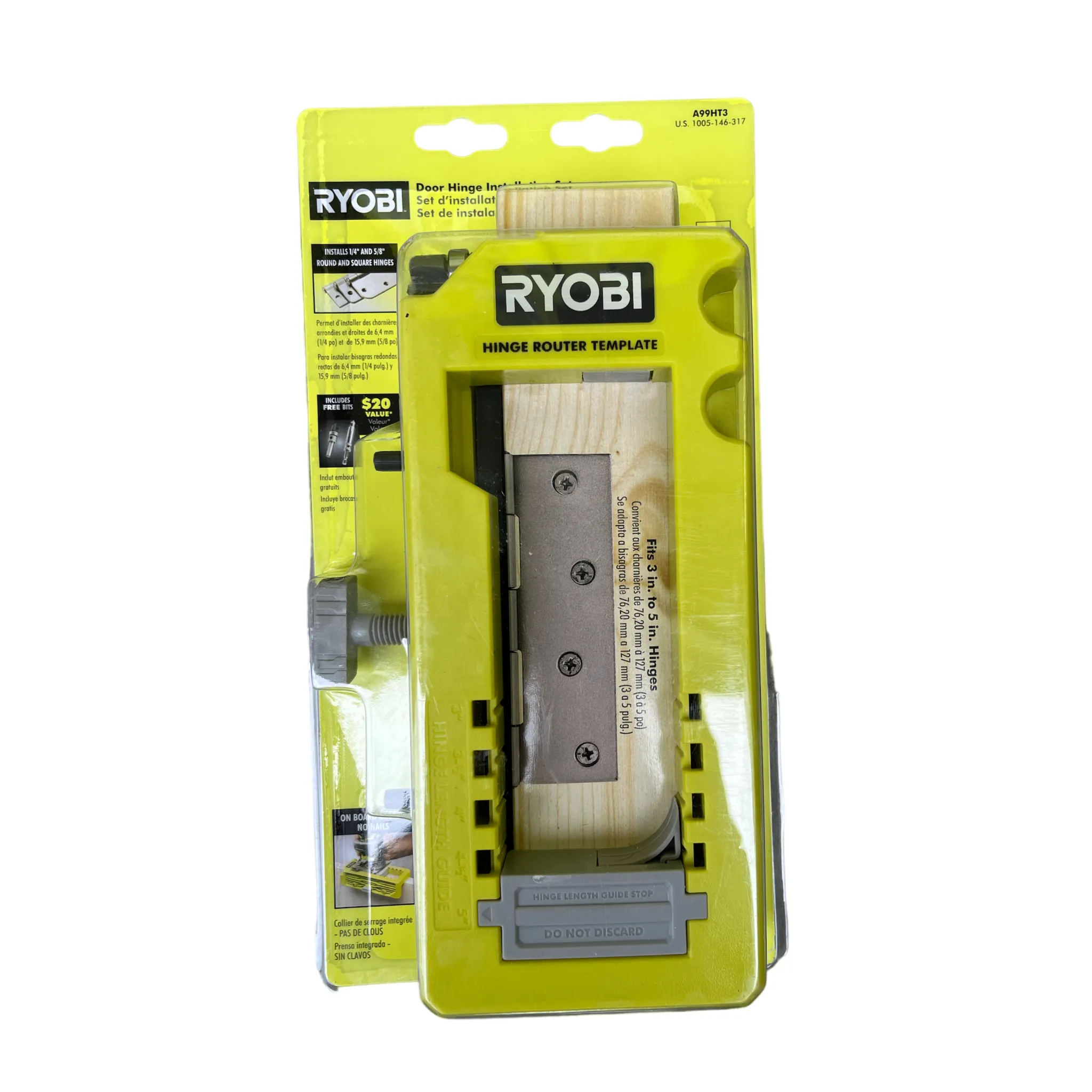 RYOBI Door Hinge Router Template