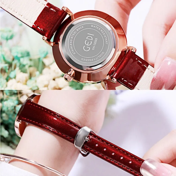 Shining Strap Solid Color Women's Watch