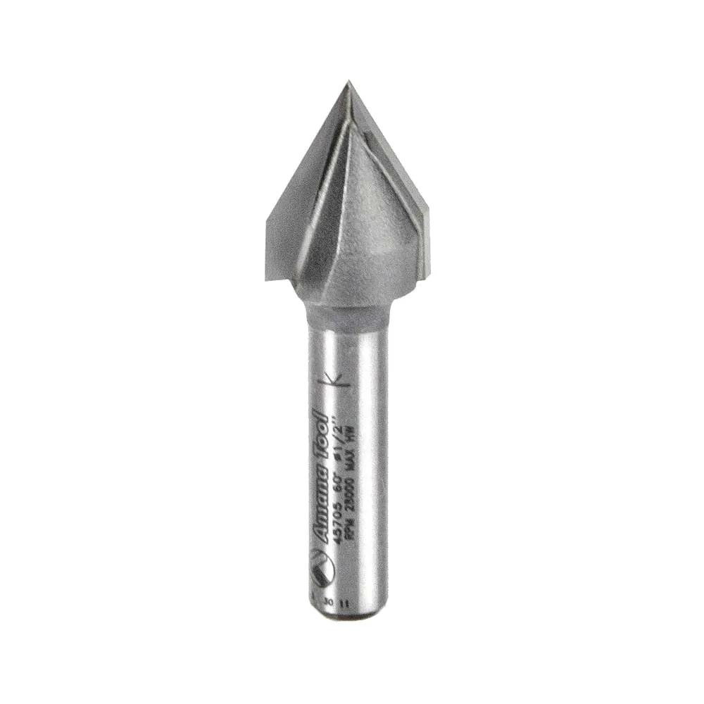 Signmaking & Lettering Router Bit | 60°x 9⁄16 Dia x 7⁄16 x 1⁄4" Shank | 45730 | 738685045732