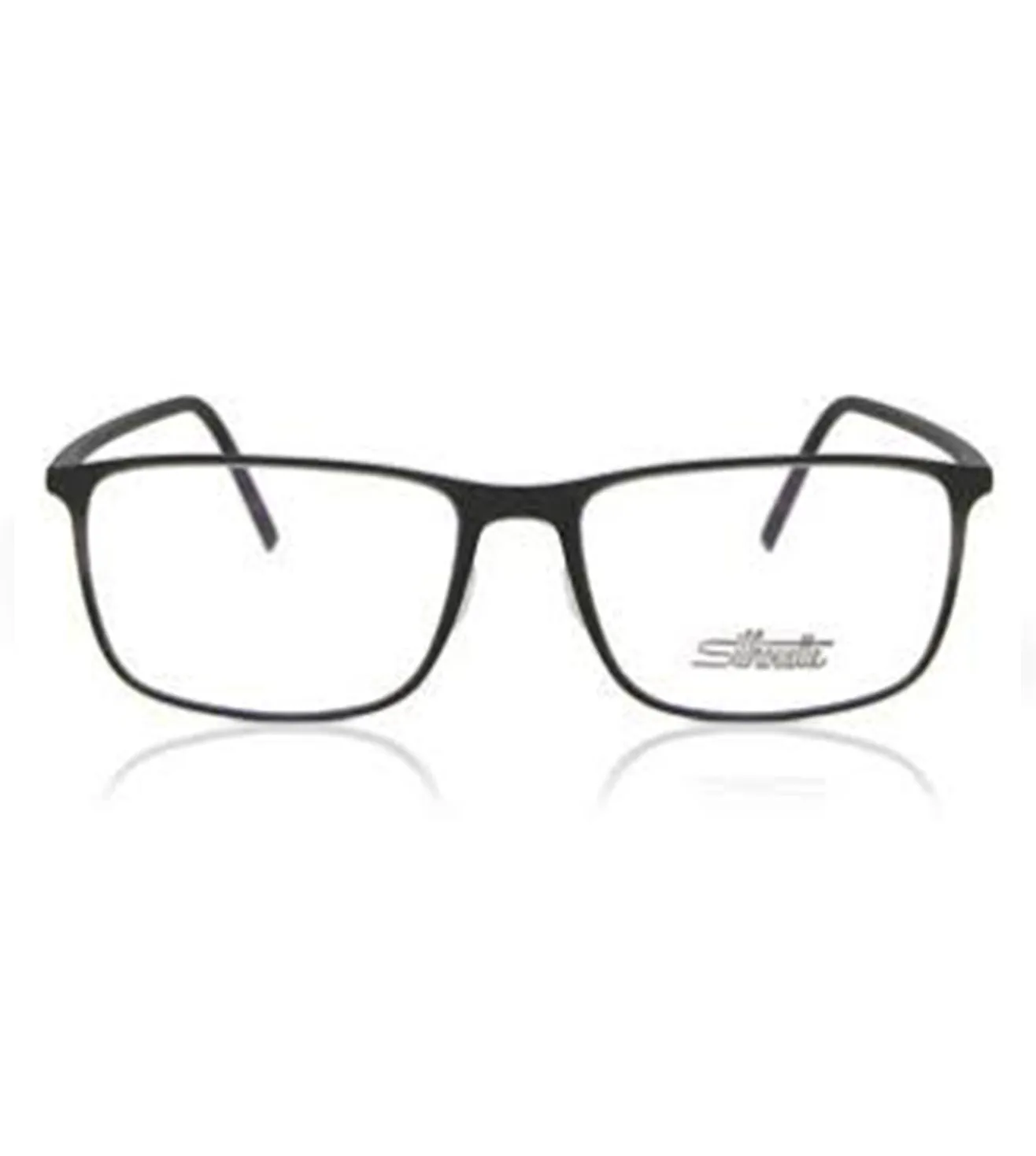 Silhouette Men's Black Rectangle Optical Frame