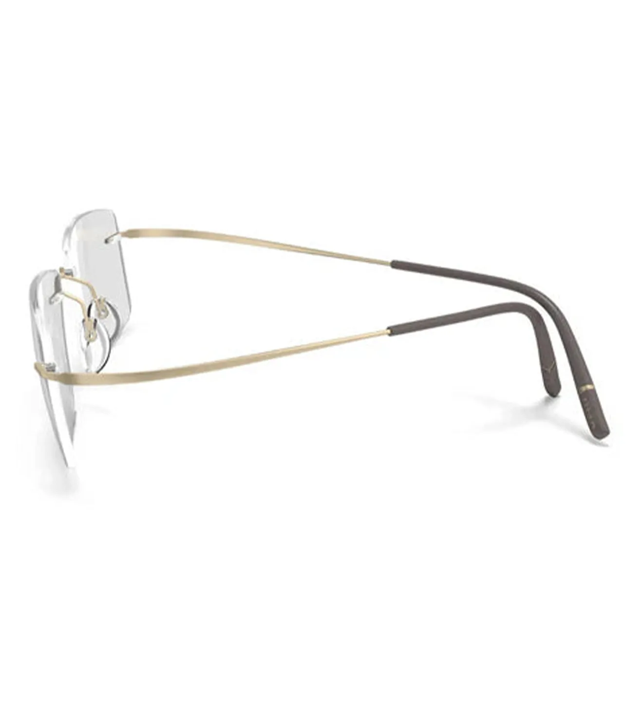 Silhouette Men's Gold Square Optical Frame