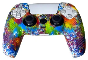 Silicone Cover For PS5 Controller Case Skin - Paint Splatter Studded