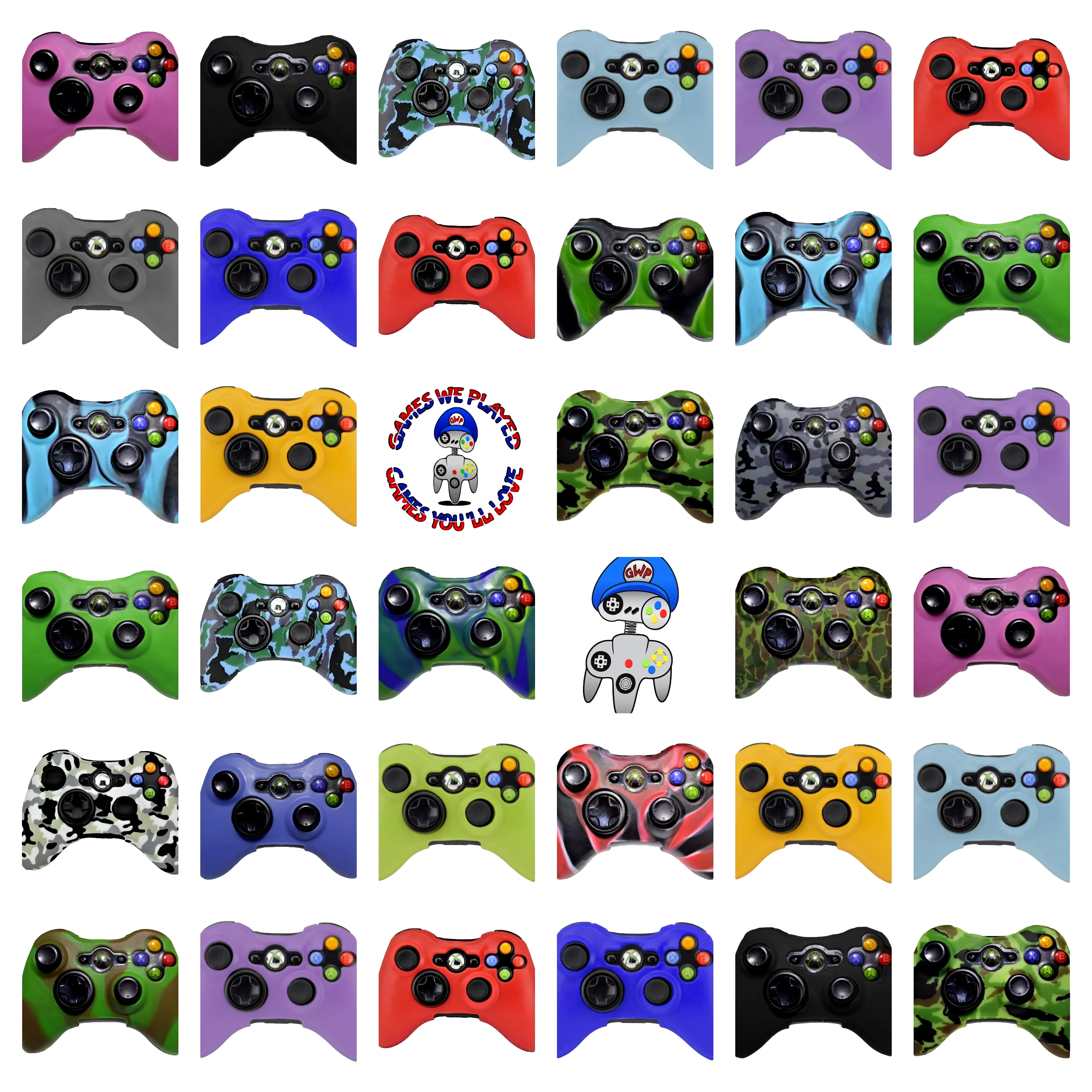 Silicone Cover For XBOX 360 Controller Case Skin Cool Designs Extra Grip Camo