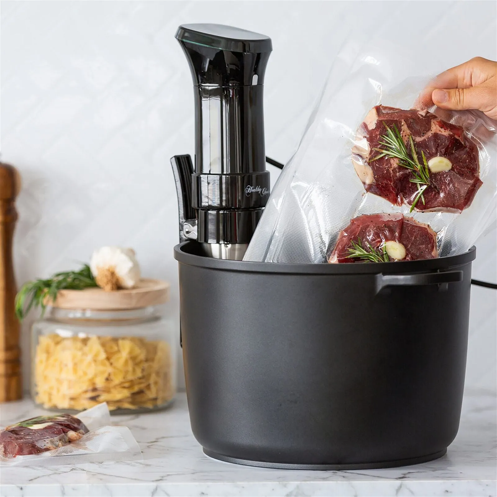 Sous Vide Precision Cooker with Touchscreen Display, WiFi app control 1100W