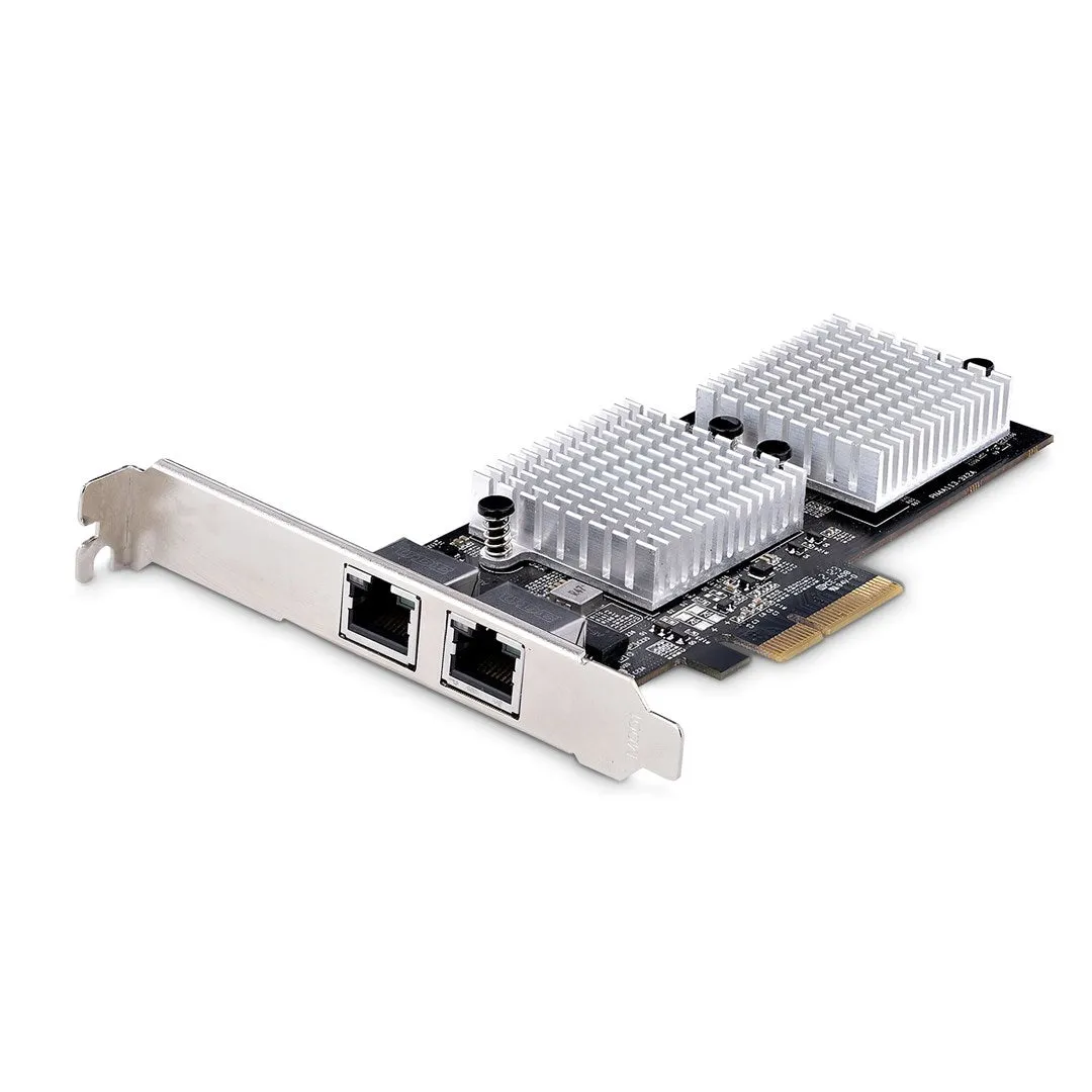 Startech.Com 2-Port 10Gbe Pcie Network Adapter Card, Network Card For Pcs/Servers, Six-Speed Pcie Ethernet Card With Jum