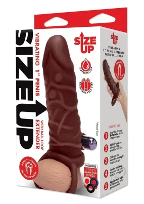 Su Silicone Vibe Penis Extend 1 Dk Tan