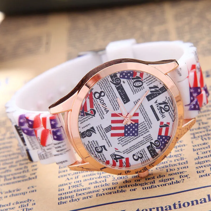 Summer Style Fashion Flower Watches Women Dress Quartz Watch Wristwatches Reminino Relogio Clocks Women Watches