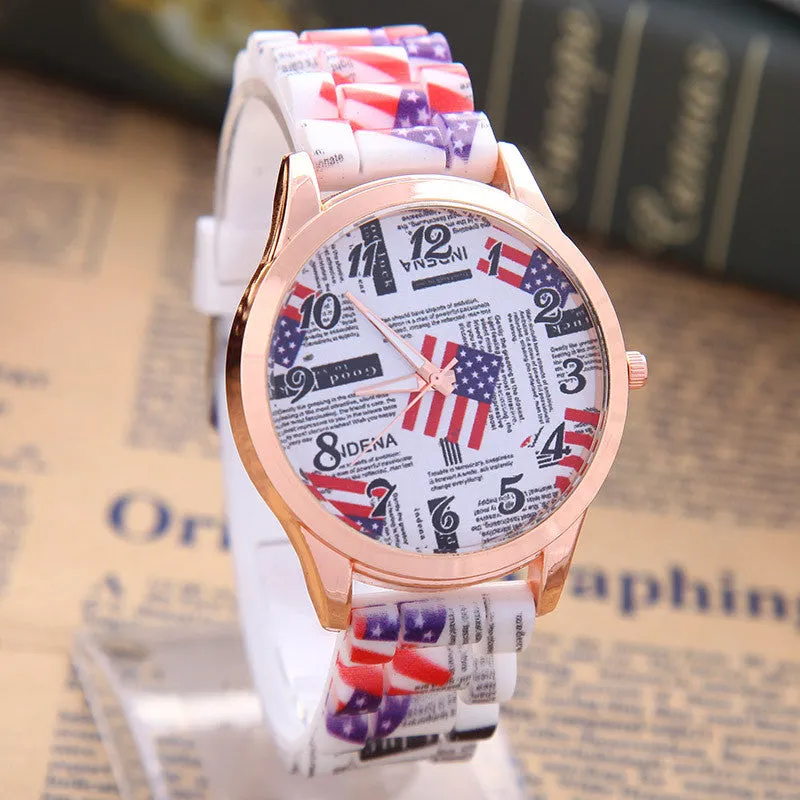 Summer Style Fashion Flower Watches Women Dress Quartz Watch Wristwatches Reminino Relogio Clocks Women Watches