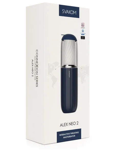 Svakom Alex Neo 2 App Controlled Rechargeable Interactive Thrusting Masturbator