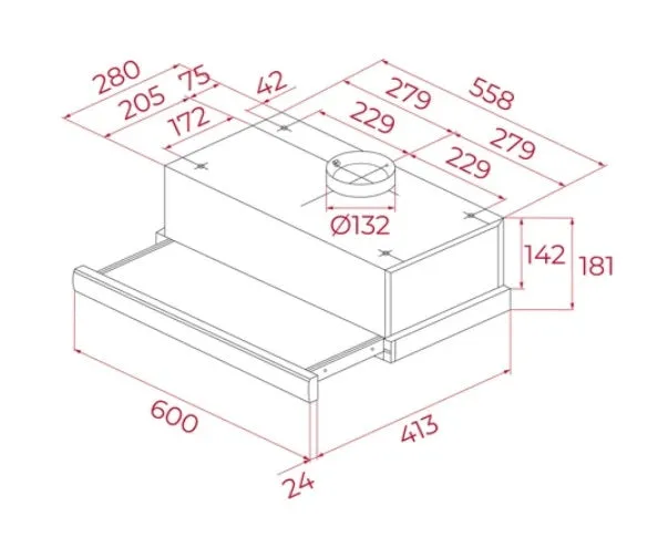 Teka TL 6310 60cm Pull-out Hood