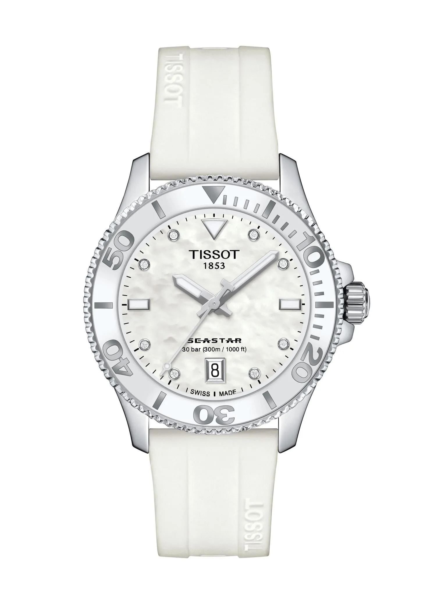 Tissot Seastar 1000 36mm White Diver Watch T1202101711600