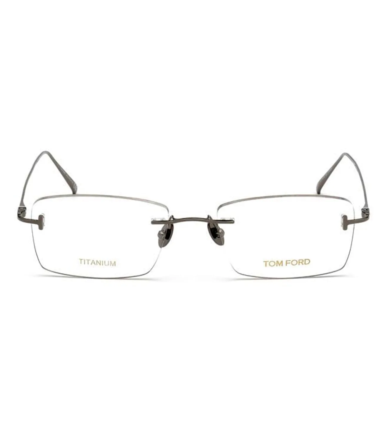 Tom Ford Men's Gunmetal Rectangular Optical Frame