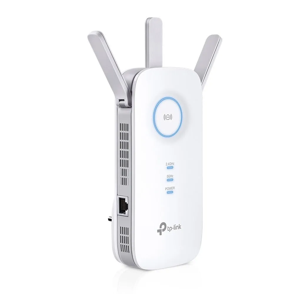 TP-Link RE550 AC1900 Dual Band Wi-Fi Range Extender Wall Plugged with 1300Mbps at 5GHz, 600Mbps at 2.4GHz, Gigabit Ethernet Port, MU-MIMO, Access Point Mode, High-Speed Mode, Easy Setup Via WPS / Tether App, OneMesh