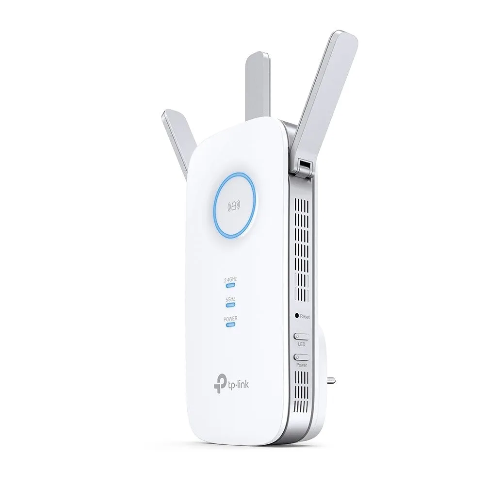 TP-Link RE550 AC1900 Dual Band Wi-Fi Range Extender Wall Plugged with 1300Mbps at 5GHz, 600Mbps at 2.4GHz, Gigabit Ethernet Port, MU-MIMO, Access Point Mode, High-Speed Mode, Easy Setup Via WPS / Tether App, OneMesh