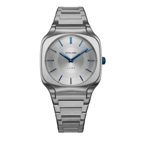 Unisex Square Silver 37mm Watch