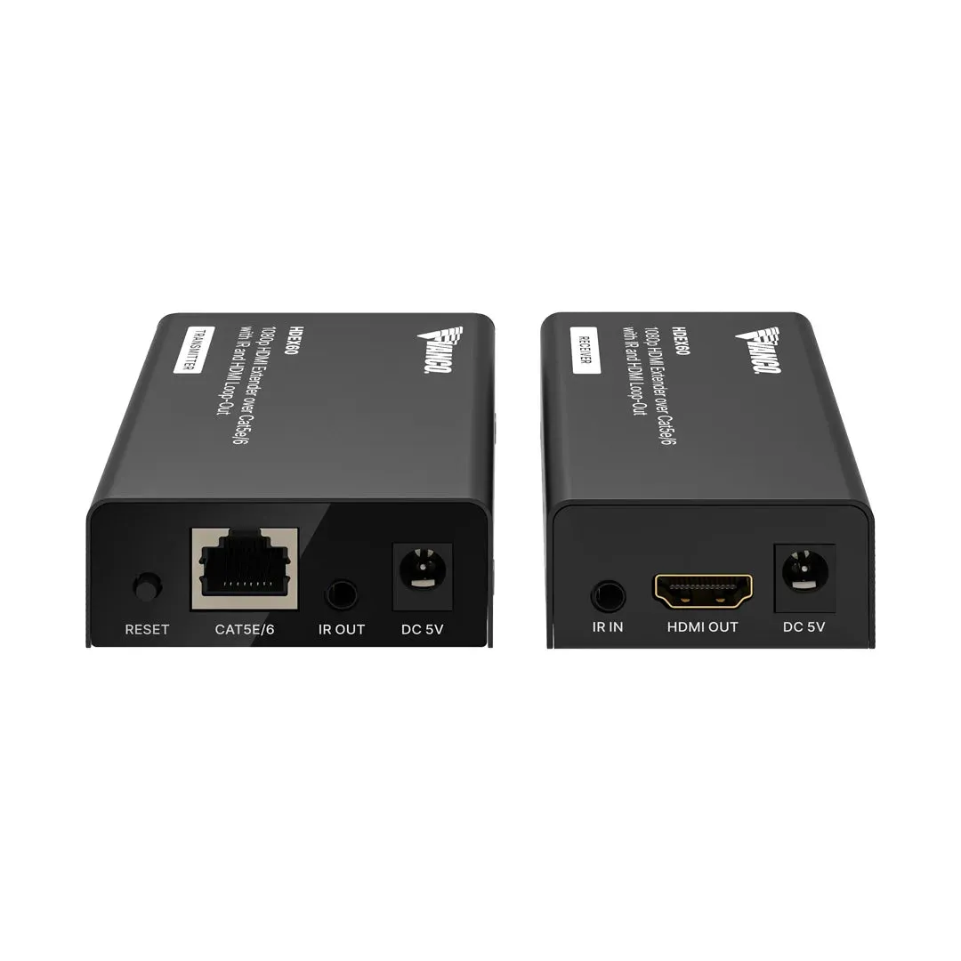 Vanco HDEX60 HDMI Extender Over Cat5e/6 Cable with IR and HDMI Loop-Out