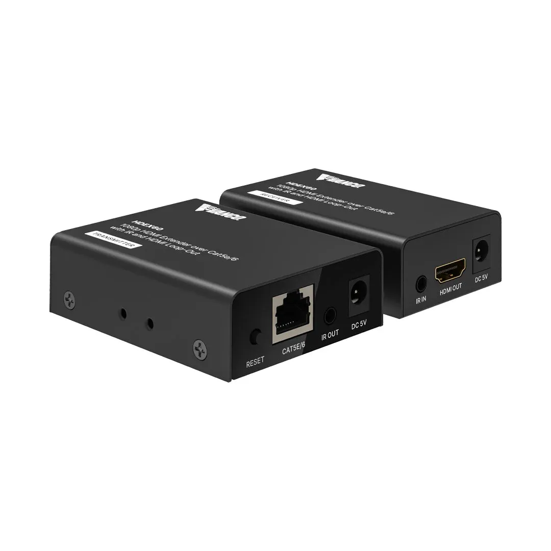 Vanco HDEX60 HDMI Extender Over Cat5e/6 Cable with IR and HDMI Loop-Out