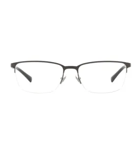 Versace Men's Black Rectangular Optical Frame