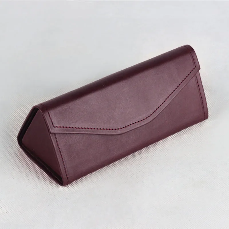 Vintage Handmade Vegetable Tanned Leather Glasses Case (Foldable)