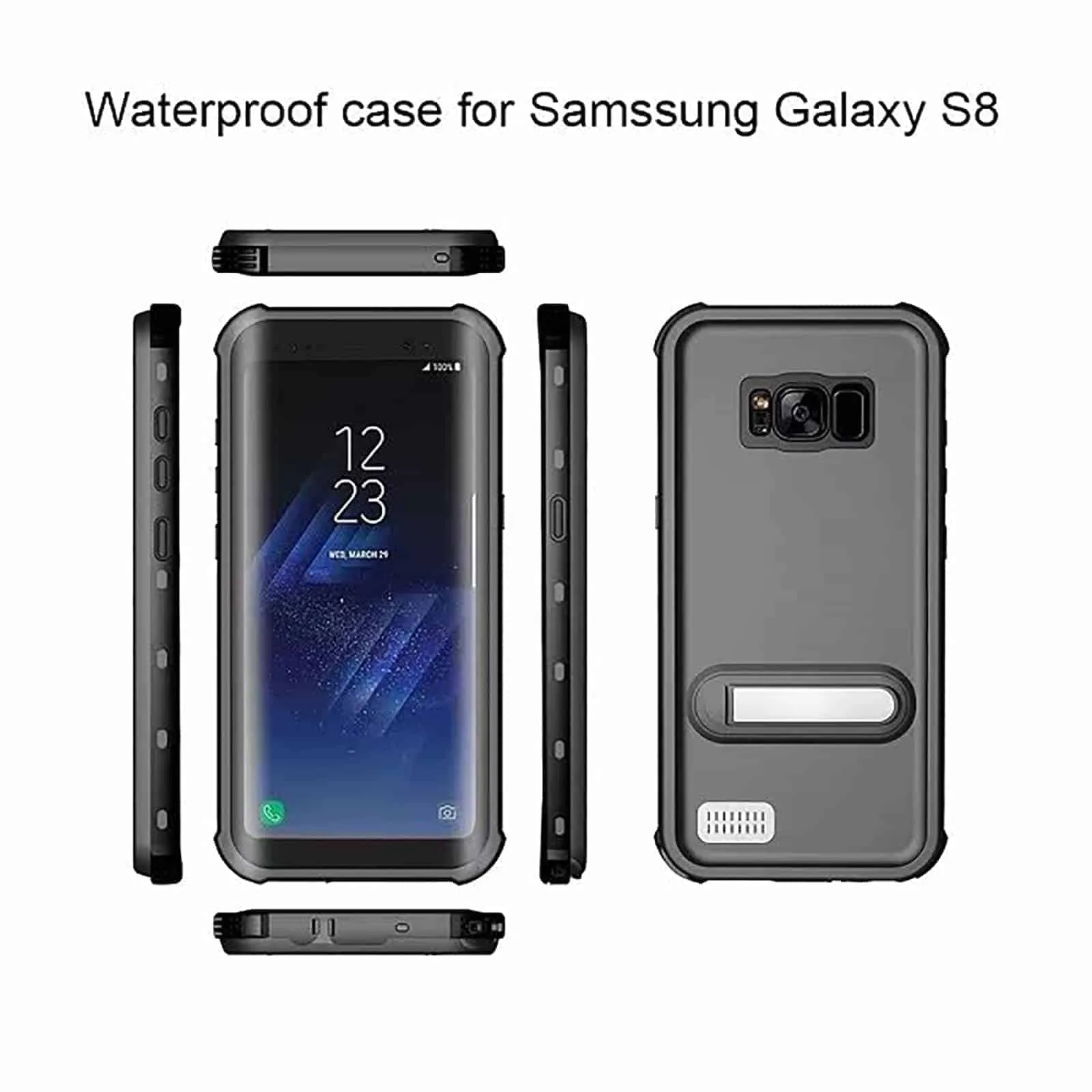 Waterproof Galaxy S8 Case Black Gorilla Case