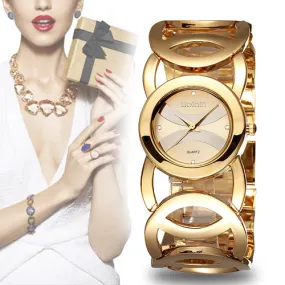 WEIQIN Brand Luxury Crystal Gold Watches Women Fashion Bracelet Quartz Watch Shock Waterproof Relogio Feminino orologio donna