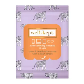 Well Kept Screen   Glasses Cleansing Travel Wipes - Tiger Pose