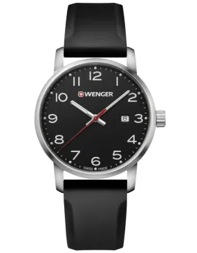 Wenger Mens Avenue Watch - Black Dial & Strap - Stainless Steel - 100m - Date