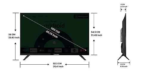 Westinghouse 100 cm (40 inches) W2 Series Full HD Certified Android LED TV WH40FX51 (Black)