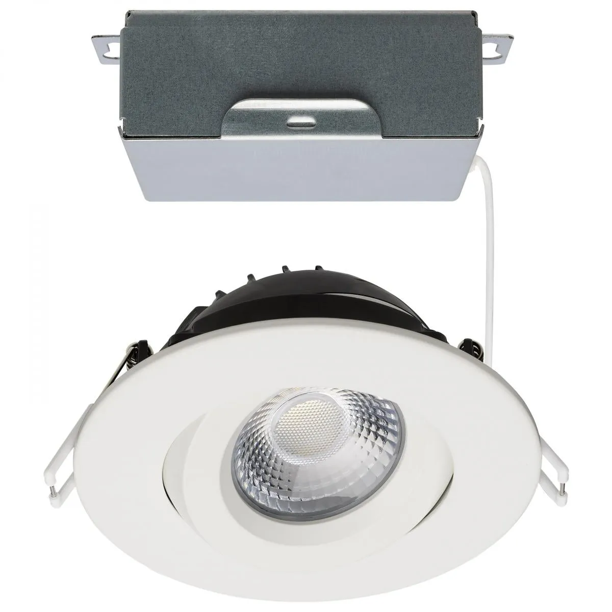 White 12 Watt LED Direct Wire Downlight; Gimbaled; 4 Inch; CCT Selectable