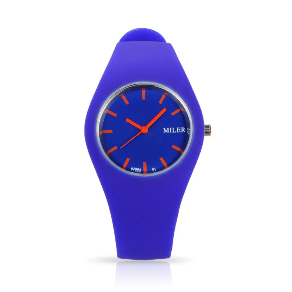 Women Silicone Band Sport Watch Fashion Brand MILER Colorful Quartz Bracelets Watches