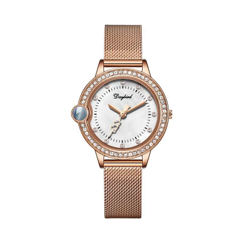 Women's Watch Simple diamond dial with leather strap Exquisite Fashion watch