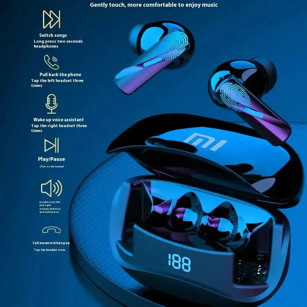 Xiaomi Mate60 pro Bluetooth Earphones Wireless Headphones Noise Cancelling Headset with Mic HiFi Stereo Sports Earbuds