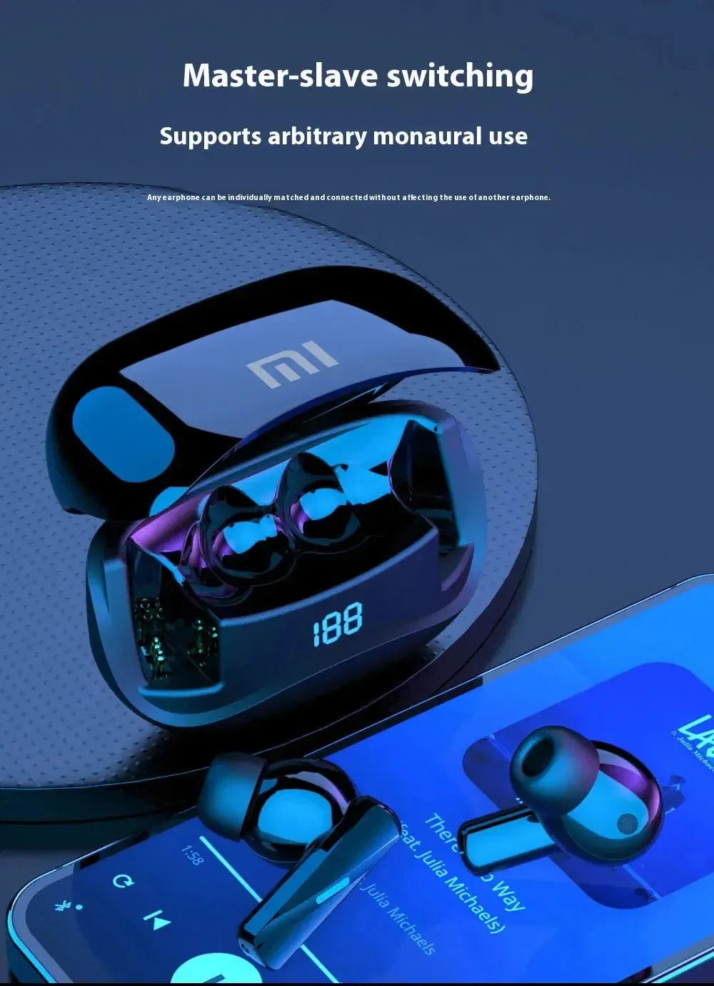 Xiaomi Mate60 pro Bluetooth Earphones Wireless Headphones Noise Cancelling Headset with Mic HiFi Stereo Sports Earbuds